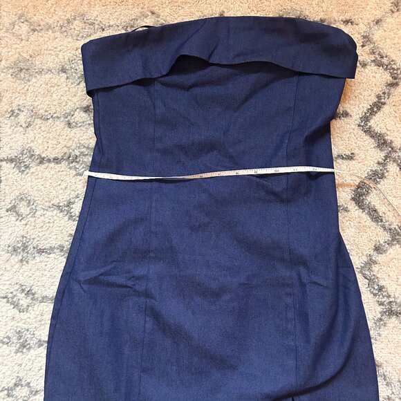 Tell Me More Space Blue Strapless Mini Dress Size M - Picture 4 of 8